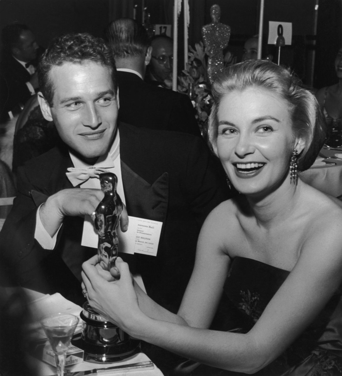 JOANNE WOODWARD AND PAUL NEWMAN AT THE GOVERNORS BALL 1958